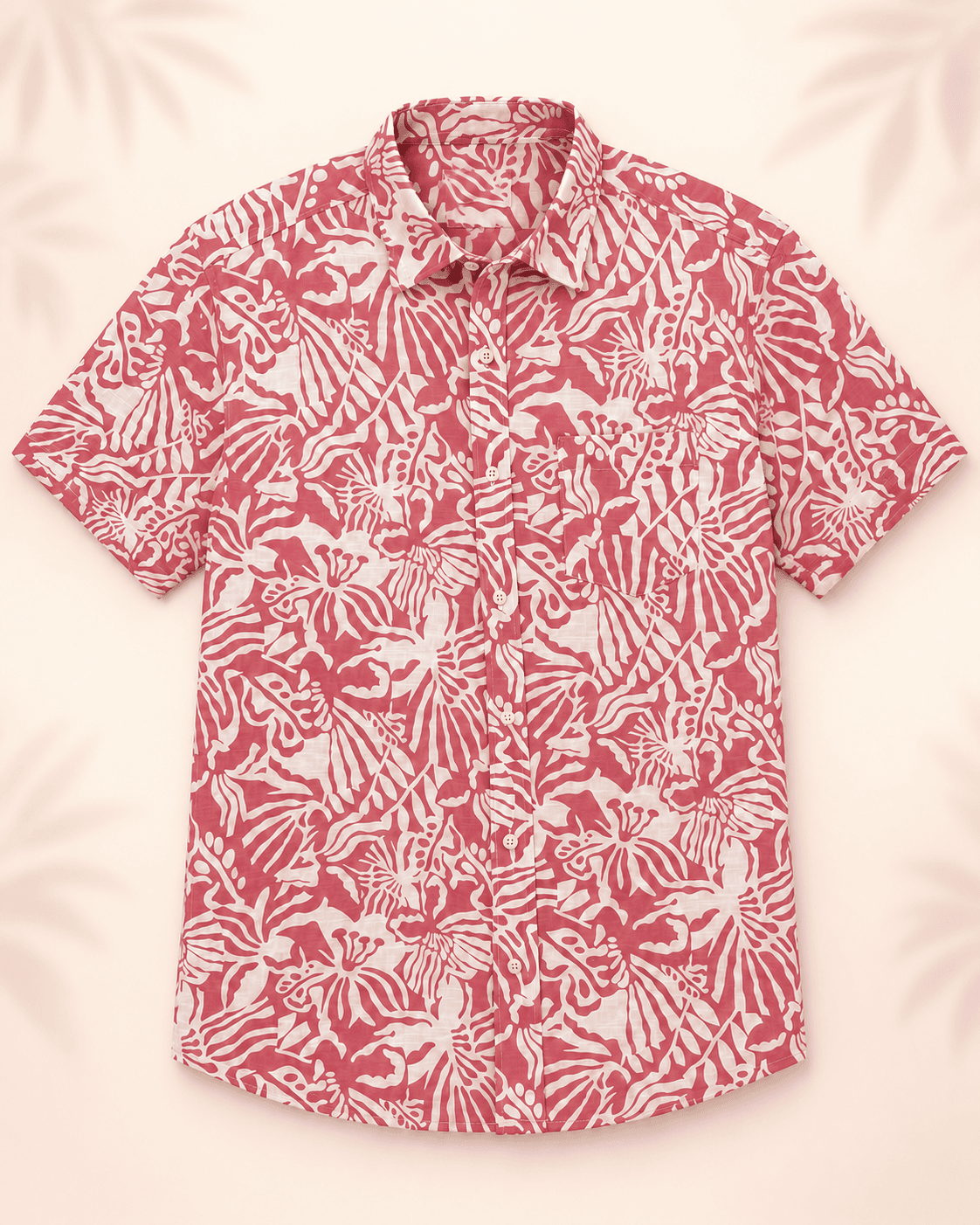 Combo – Men's Printed Half Sleeve Casual Shirt- tropical leaf & floral print (2 Pcs)